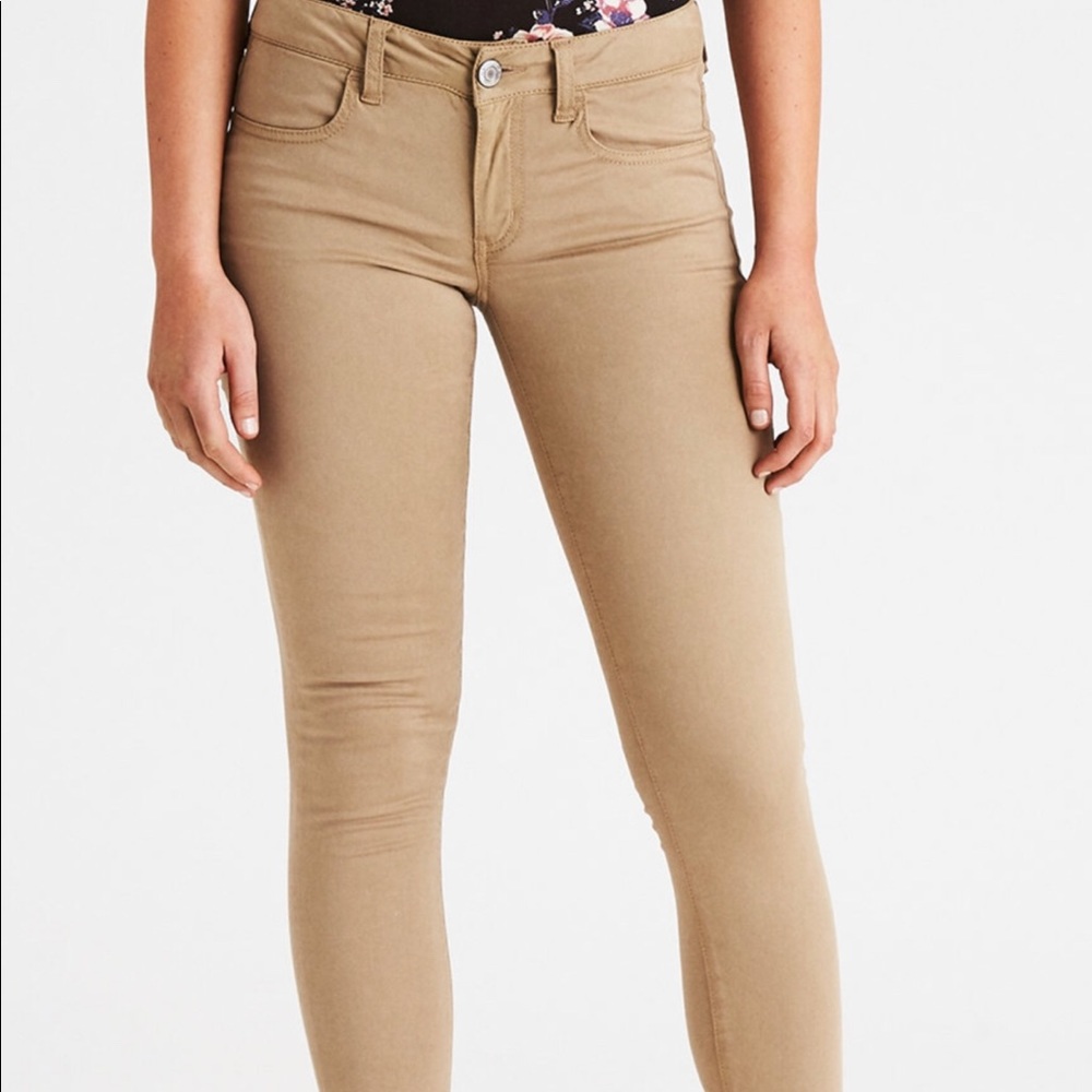 American Eagle Khaki Jeggings size 6